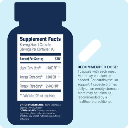 Enzyme Science Lypo Optimize – Lipase Digestive Enzyme Supplement – Vegan & Kosher – 90 Capsules