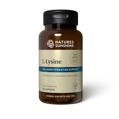 L-Lysine 100 Capsules - Nature's Sunshine | Essential Amino Acids (474 mg L-Lysine HCl)