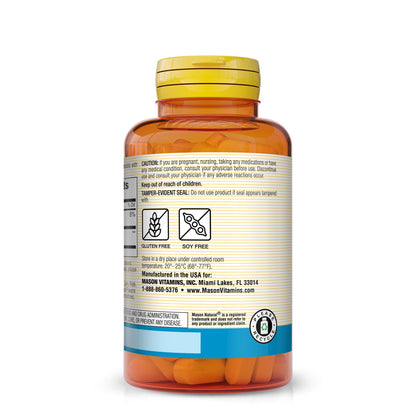 Mason Natural L-Lysine 500 mg with Calcium – Immune Support, 100 Tablets