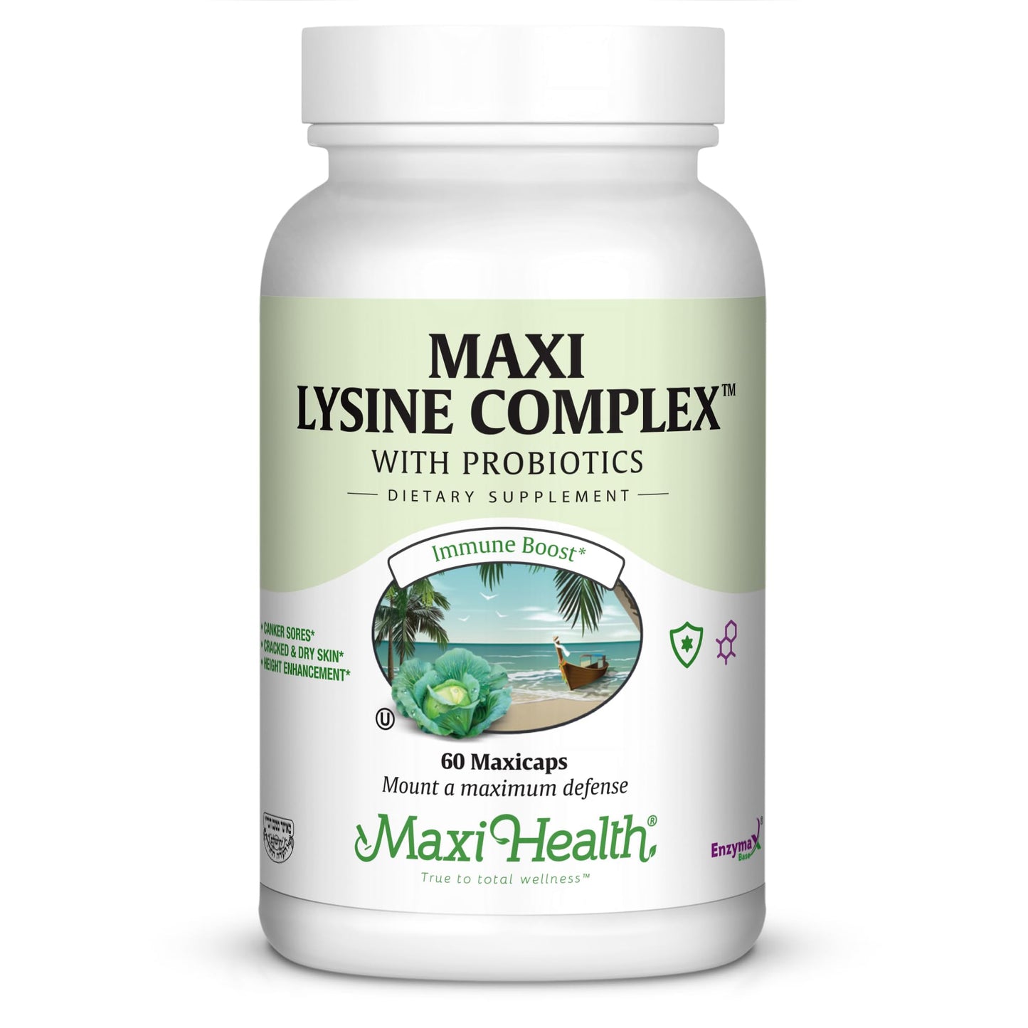 Lysine Complex with Probiotics – 1000 mg L-Lysine Capsules (60 Count)