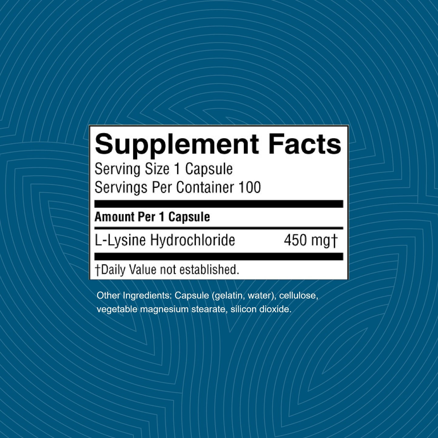 L-Lysine 100 Capsules - Nature's Sunshine | Essential Amino Acids (474 mg L-Lysine HCl)