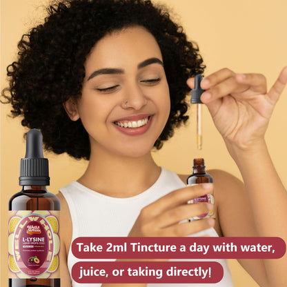 L-Lysine Liquid Drops 1000mg – Immune Support, Skin & Lips Health | Vegan, Non-GMO, 2 Oz