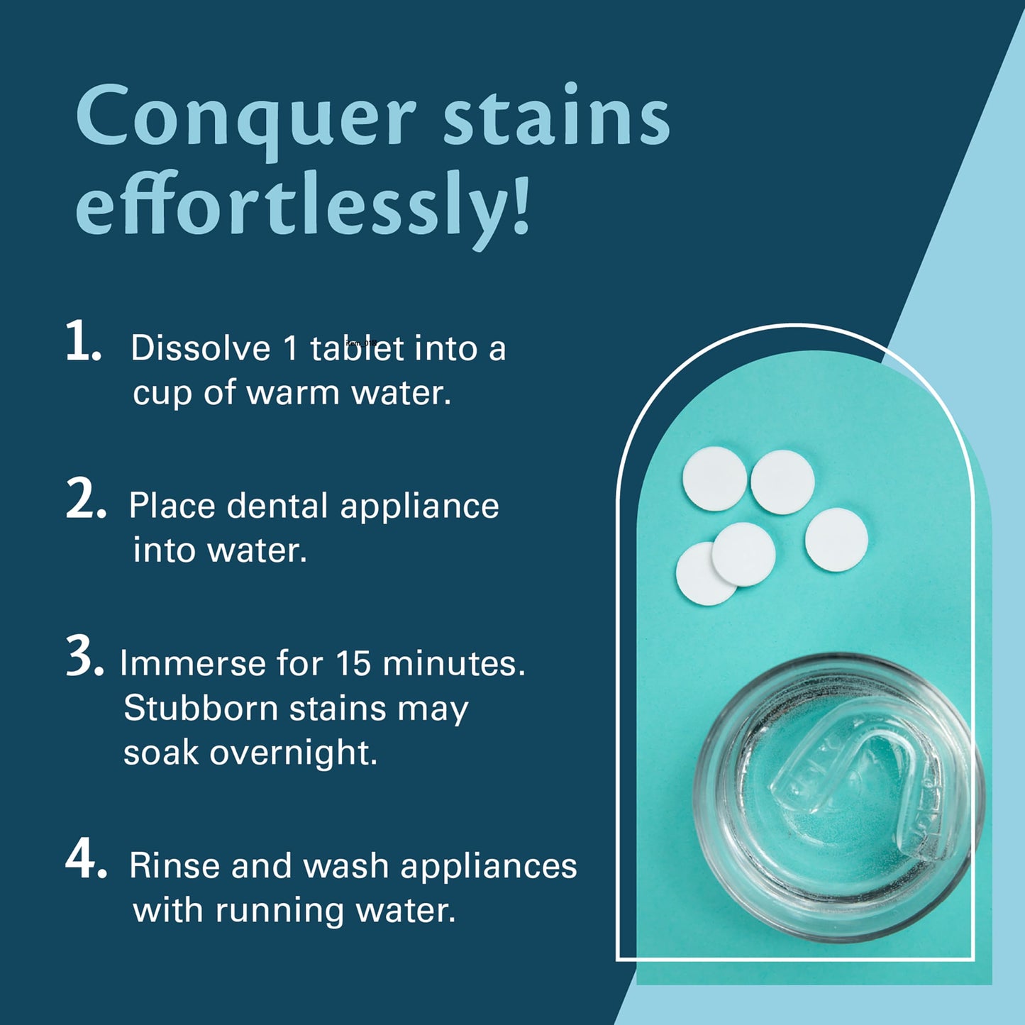 Coffee & Tea Retainer Cleaner Tablets – 120 Count (4-Month) | M3 Naturals