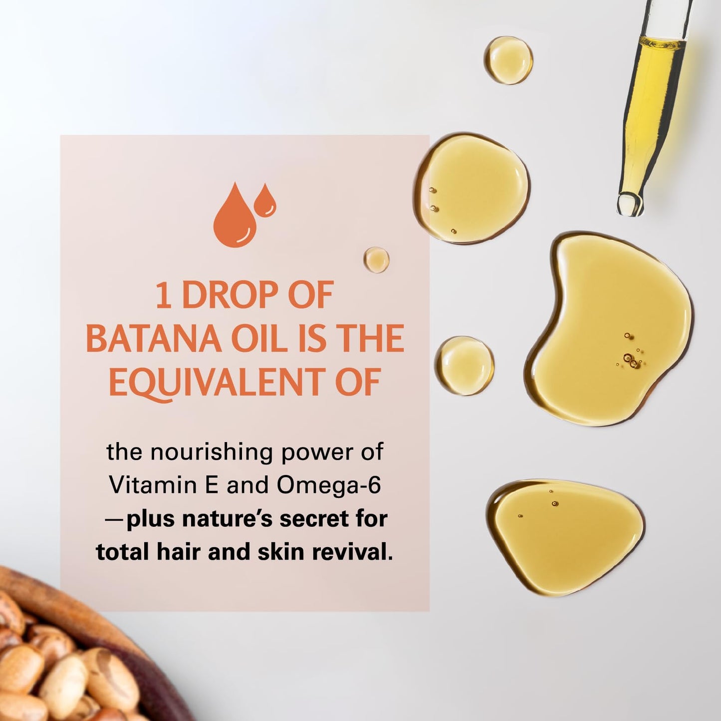M3 Naturals Vegan Batana Oil – Unrefined, 100% Pure, 2 FL OZ