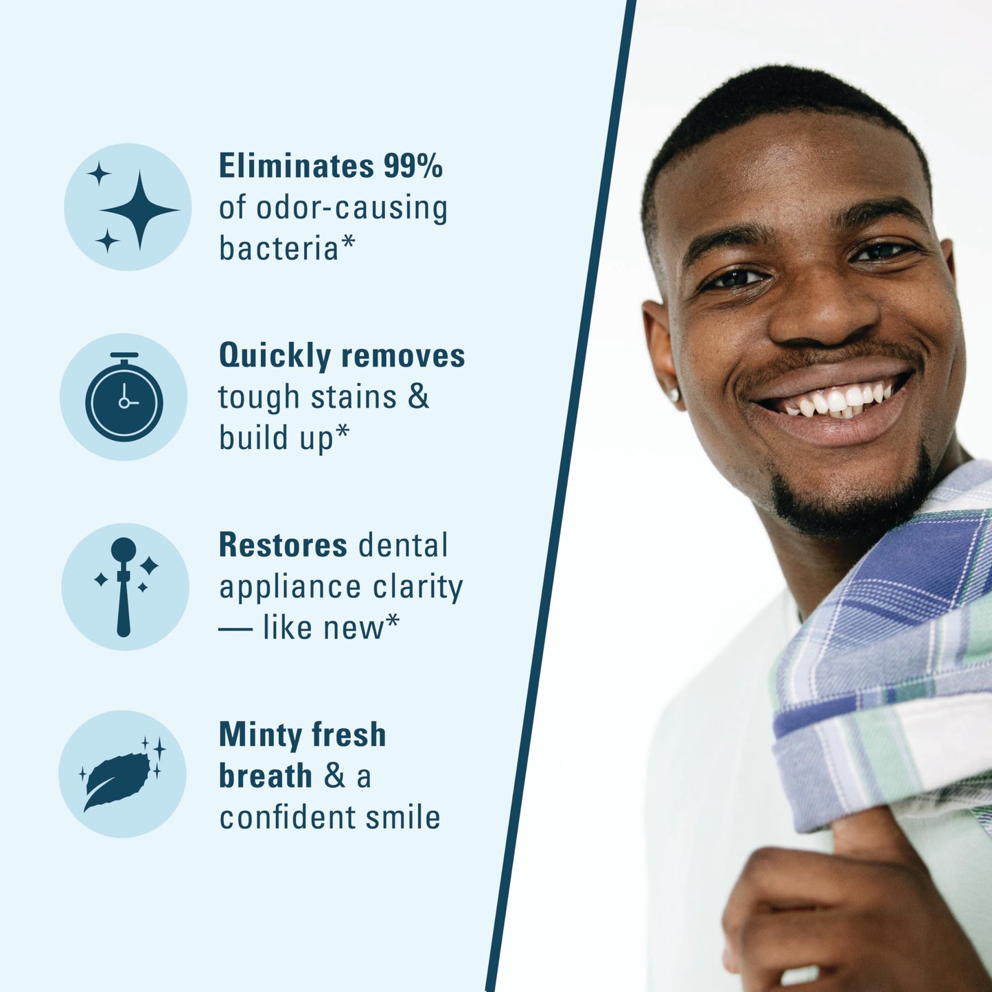 M3 Naturals Retainer and Denture Cleanser – 240 Tablets for Invisalign, Mouth Guards, and Removable Dental Appliances