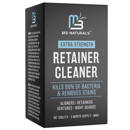 M3 Naturals Retainer Cleanser Tablets – 2 Month Supply for Dentures, Retainers, Mouth Guards