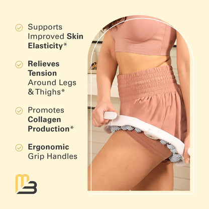Anti Cellulite Oil & Lymphatic Drainage Massager Kit | Fascia Blaster for Contoured & Smoother Skin | 8 fl oz by M3 Naturals