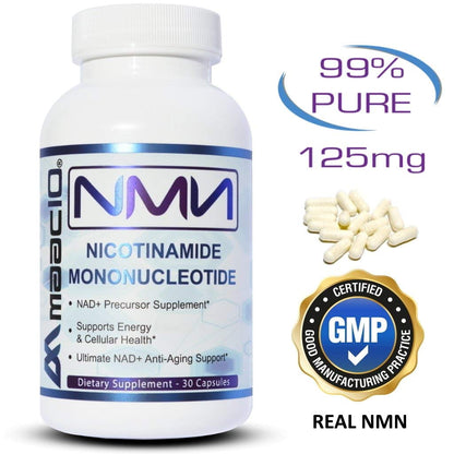 MAAC10 NMN Supplement - 125mg NMN Capsules (30 Count) | NAD+ Booster