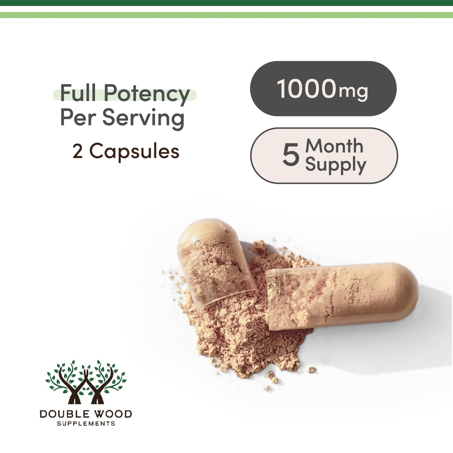 Maca Root Capsules for Women & Men – 300 Count, 1,000mg per Serving | Peru-grown Maca Powder | Double Wood