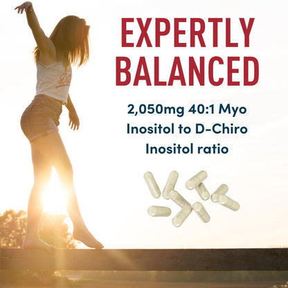 Myo & D-Chiro Inositol 40:1 – 2000 mg Myo-Inositol, Maca & Ashwagandha (120 Veg Caps)