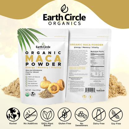 Yellow Maca Root Powder - Natural Energy, Weight Support & Women's Fertility - Vegan, 1 Pound