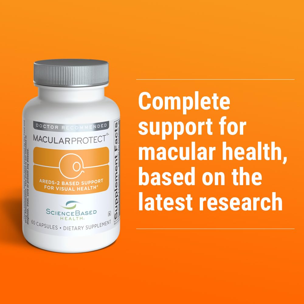 MacularProtect AREDS 2 Formula – Eye Health Vitamin & Mineral Supplement (60 Capsules) | Lutein, Zeaxanthin, B Vitamins