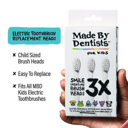 Made by Dentists Kids Electric Toothbrush Shark Design – 2+ Years, Rechargeable, 6 Replacement Heads