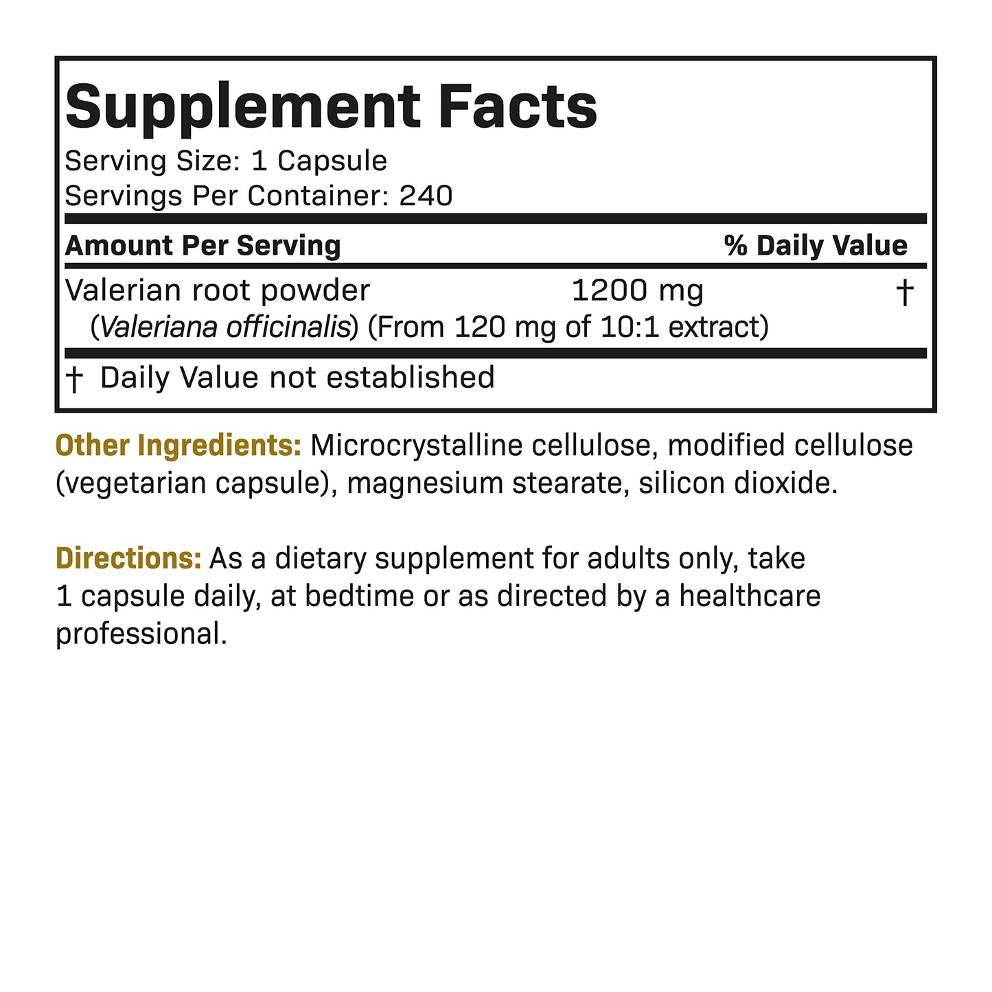Futurebiotics Valerian Root 1200 MG Promotes Relaxation Non-GMO, 240 Vegetarian Capsules