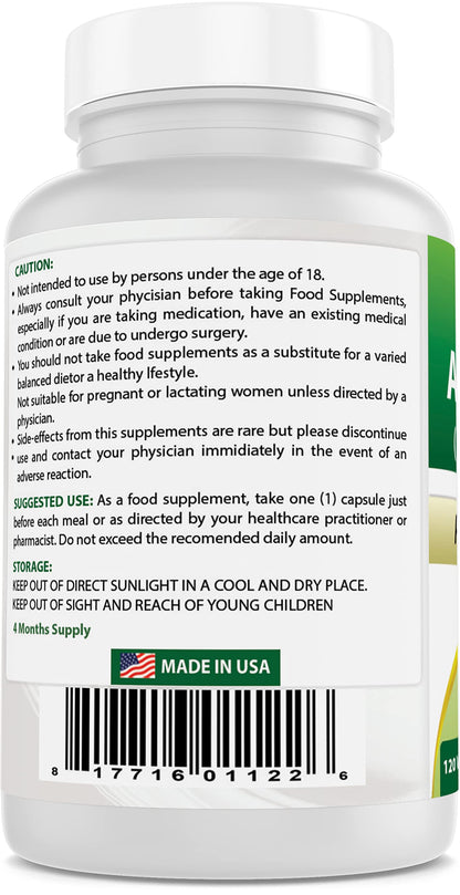 Best Naturals Ashwagandha Capsules 500 mg – Stress & Mood Support, 120 Count