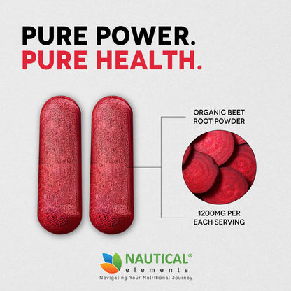 Beet Root Capsules 1200mg per Serving | 200 Capsules | Non-GMO & Gluten Free