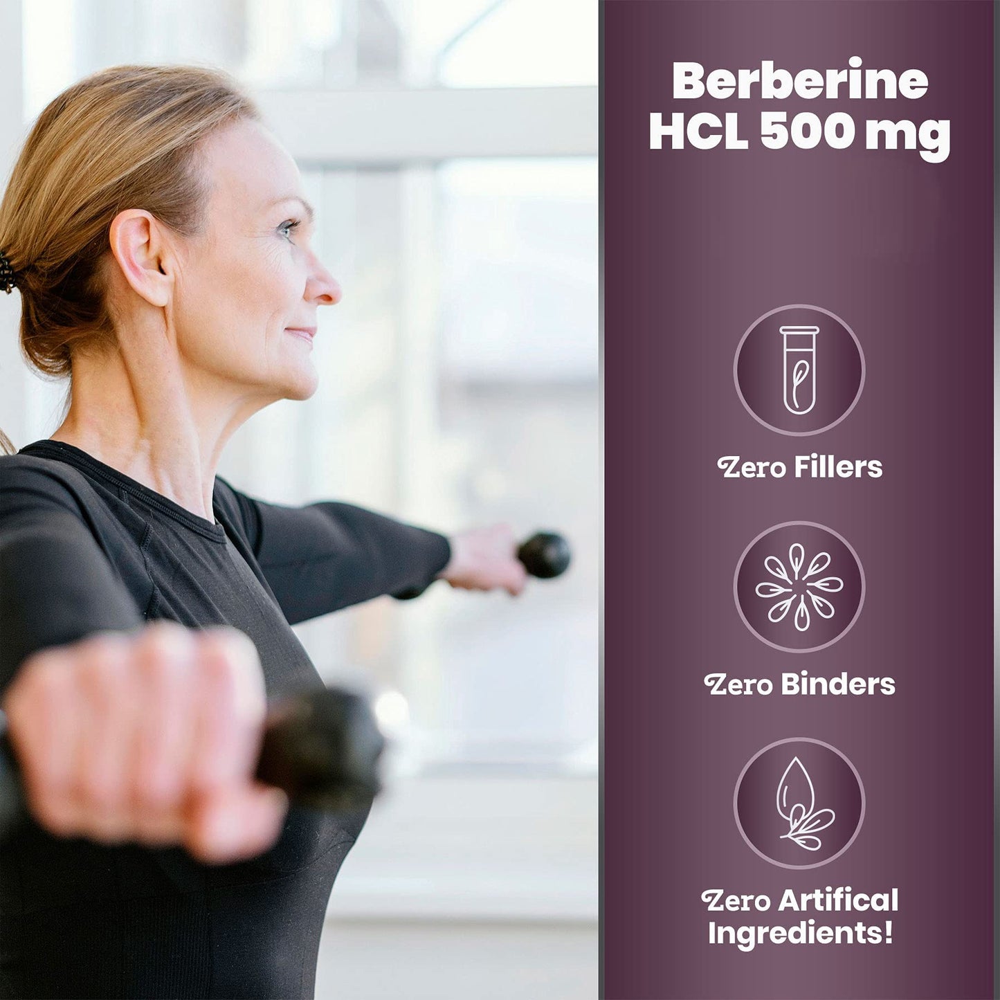 Simply Nature’s Pure Berberine HCl 500mg - 120 Capsules | Heart & GI Support