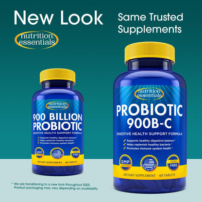 Nutrition Essentials Probiotics for Women and Men - Lactase Enzyme, Prebiotic Fiber, Vegan Formula