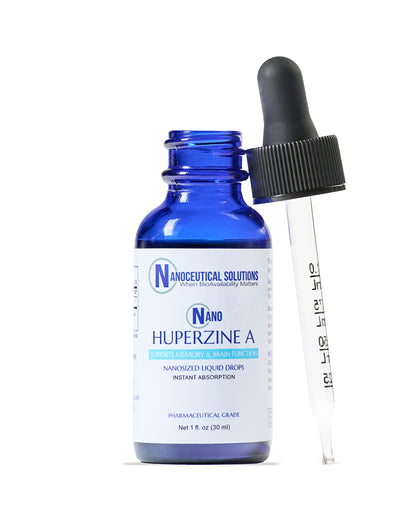 Nano HUPERZINE A – Nanosized Liquid, Instant Absorption, 6000 mcg per Bottle | 30 Servings | Non-GMO GMP Certified