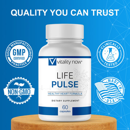 Vitality Now Life Pulse – Natural Heart Health Supplement | 7 Power Ingredients