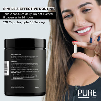 Spermidine Supplement 1000mg – 120 Capsules | Wheat Germ Extract | Cellular Renewal & Cognitive Support | Vegan, Non-GMO, Gluten-Free | Made in USA