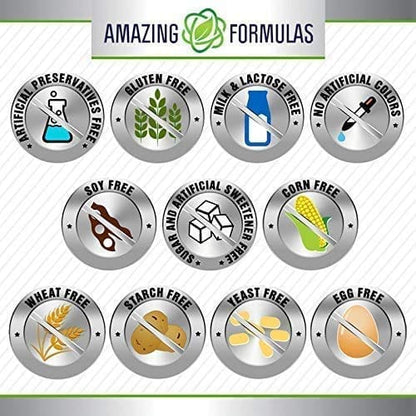 Amazing Formulas Berberine Turmeric & Bioperine 800mg – 60 Veggie Capsules