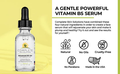 Advanced B5 Gel with Hyaluronic Acid 1 oz - Hydrating Vitamin B5 Serum