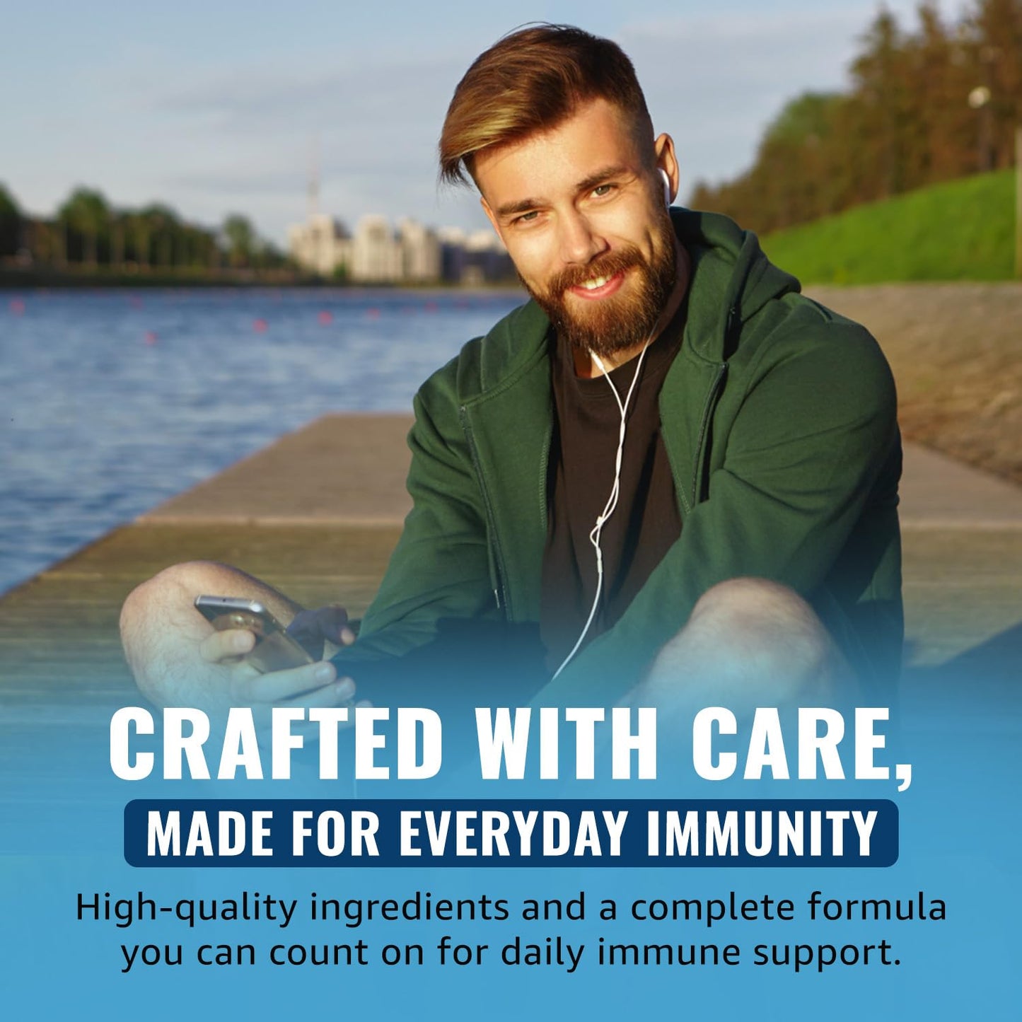 10-In-1 Immune Support Supplement - Immune Boosters for Adults & Kids (60 Caps)