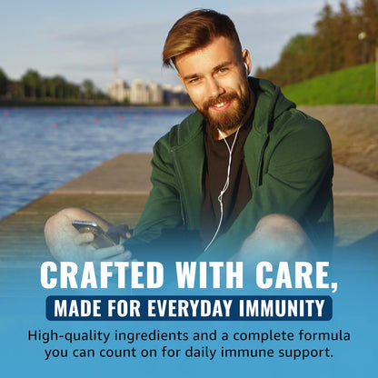10-In-1 Immune Support Supplement - Immune Boosters for Adults & Kids (60 Caps)