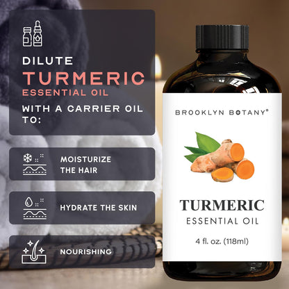 Brooklyn Botany Turmeric Essential Oil 4 oz, Pure & Natural