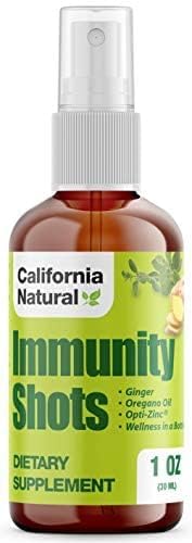 California Natural Immunity Shots 1oz – Organic Ginger & Oregano Oil | Immune Support