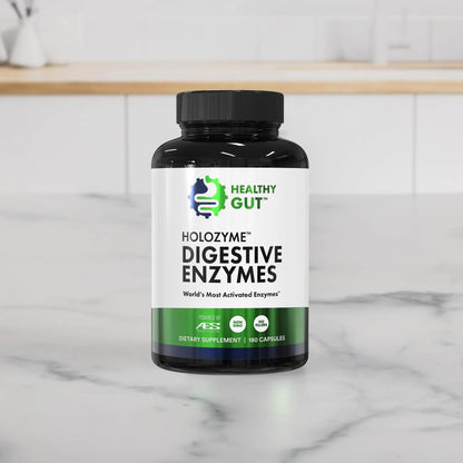 Healthy Gut HoloZyme Max Strength Digestive Enzymes | FODMAP Support with Inulinase, Amyloglucosidase & Invertase | 90 Servings BritishVita | Premium UK Vitamins & Wellness Supplements