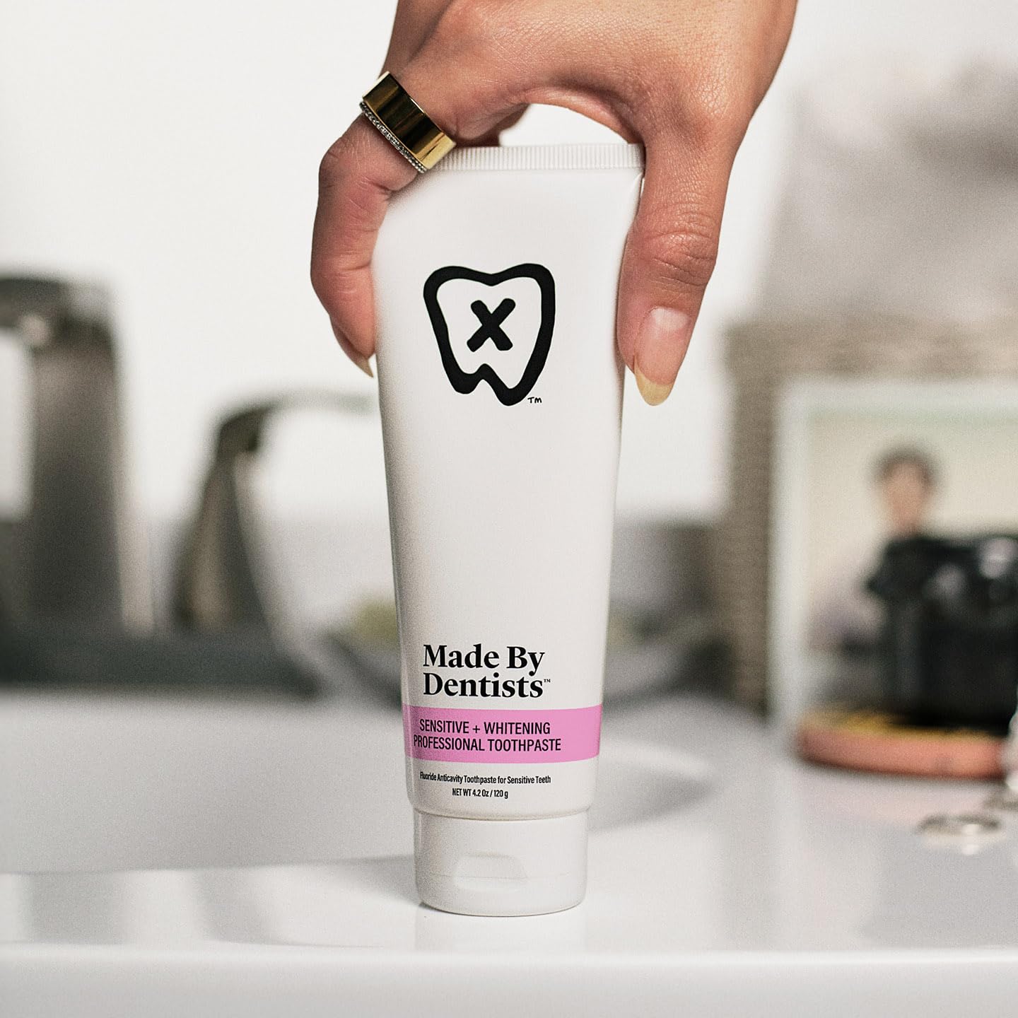 Made by Dentists Sensitive + Whitening Toothpaste – ADA Approved, Vegan, Sulfate-Free, 2 x 4.2oz