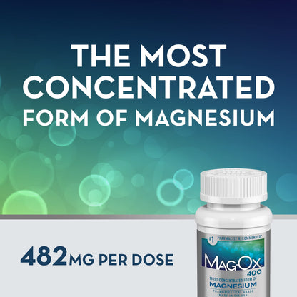 Mag-Ox 400 Magnesium Oxide – 482 mg per Dose, 120 Tablets, Pack of 2 | Pharmaceutical Grade
