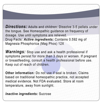 Magnesia Phosphorica 12X (Mag Phos) Cell Salt No. 8 – 140 Pellets, EaseCap
