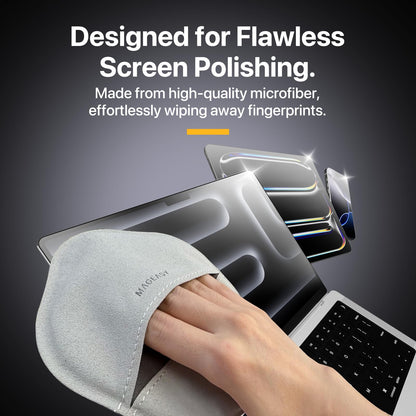 MAGEASY Microfiber Cleaning Cloth for Screens - Premium Polishing Cloth