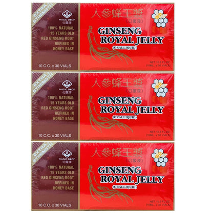 3 Boxes Magic Drop Ginseng Royal Jelly – 90 Vials (30 Vials/Box)