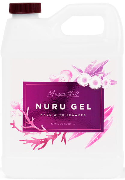 Magic Gel Nuru Massage Therapy Gel – 33.8 fl oz – Clear, Fragrance-Free, Made in USA