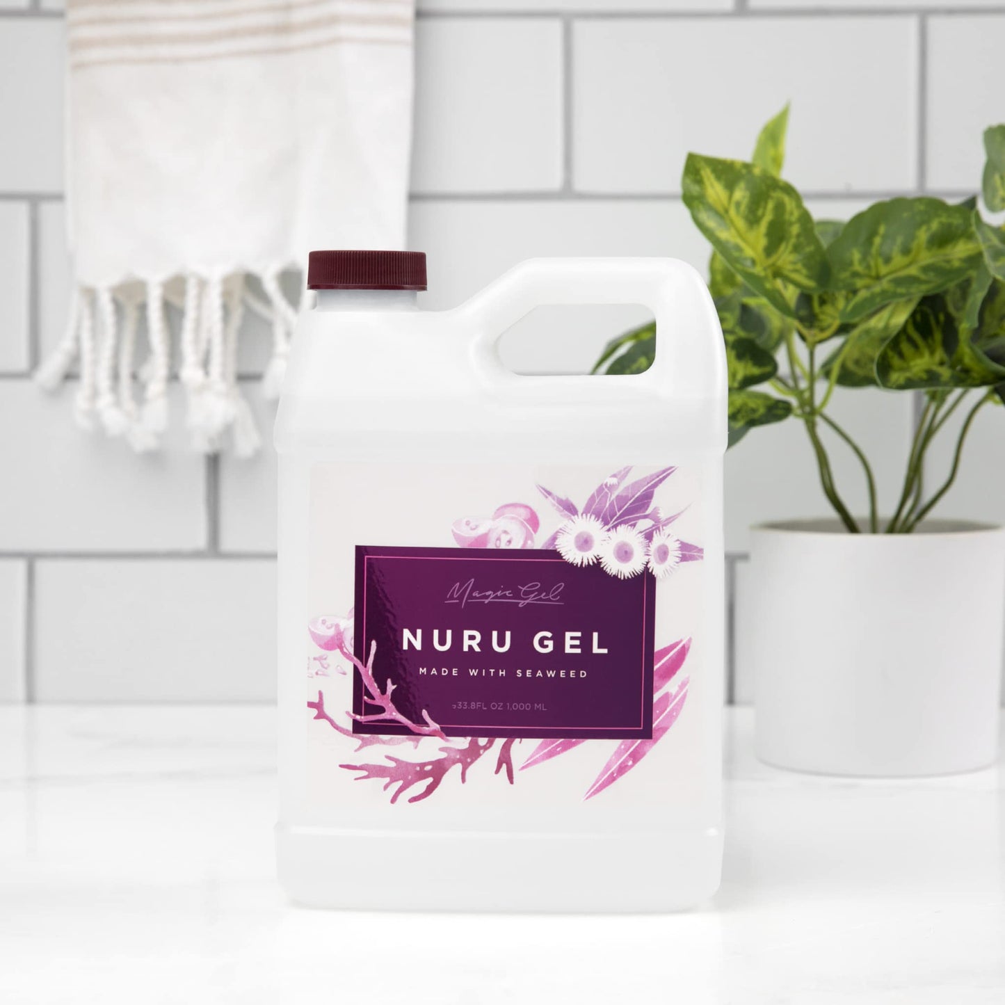 Magic Gel Nuru Massage Therapy Gel – 33.8 fl oz – Clear, Fragrance-Free, Made in USA