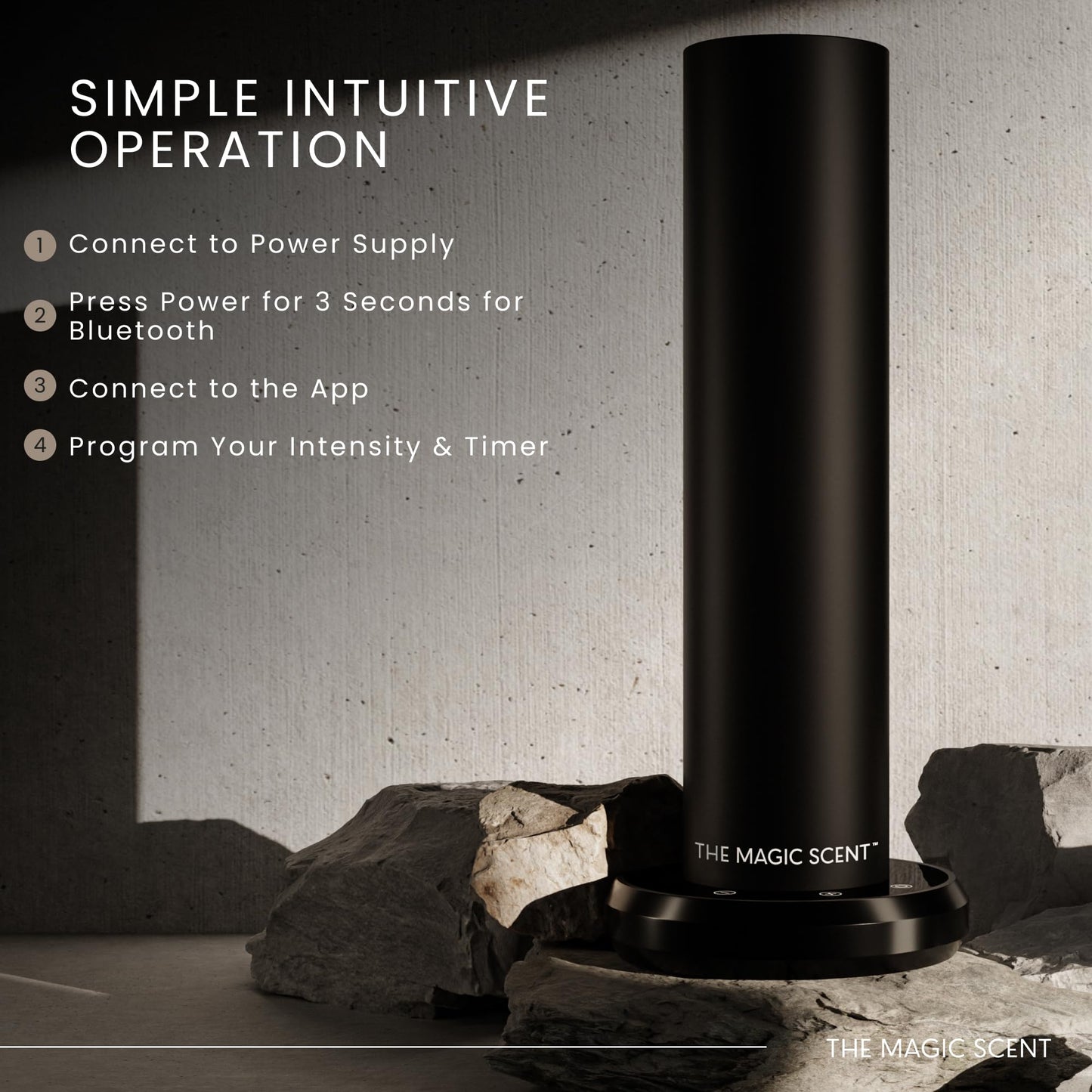 The Magic Scent Bluetooth Tower Diffuser - Waterless, Ultra-Quiet