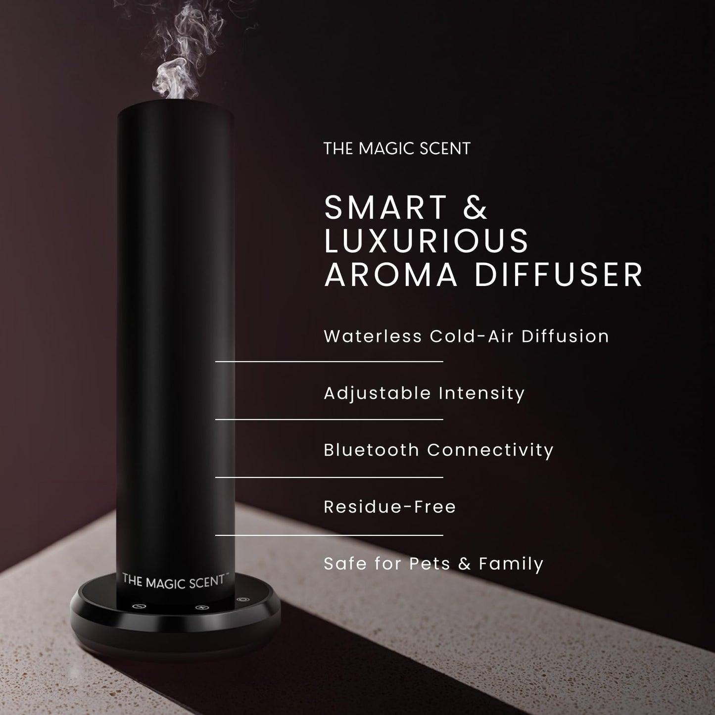 The Magic Scent Bluetooth Tower Diffuser - Waterless, Ultra-Quiet