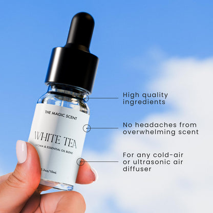 The Magic Scent White Tea Diffuser Oil - Hotel & Home Luxury Scents - 0.3 oz / 10 mL