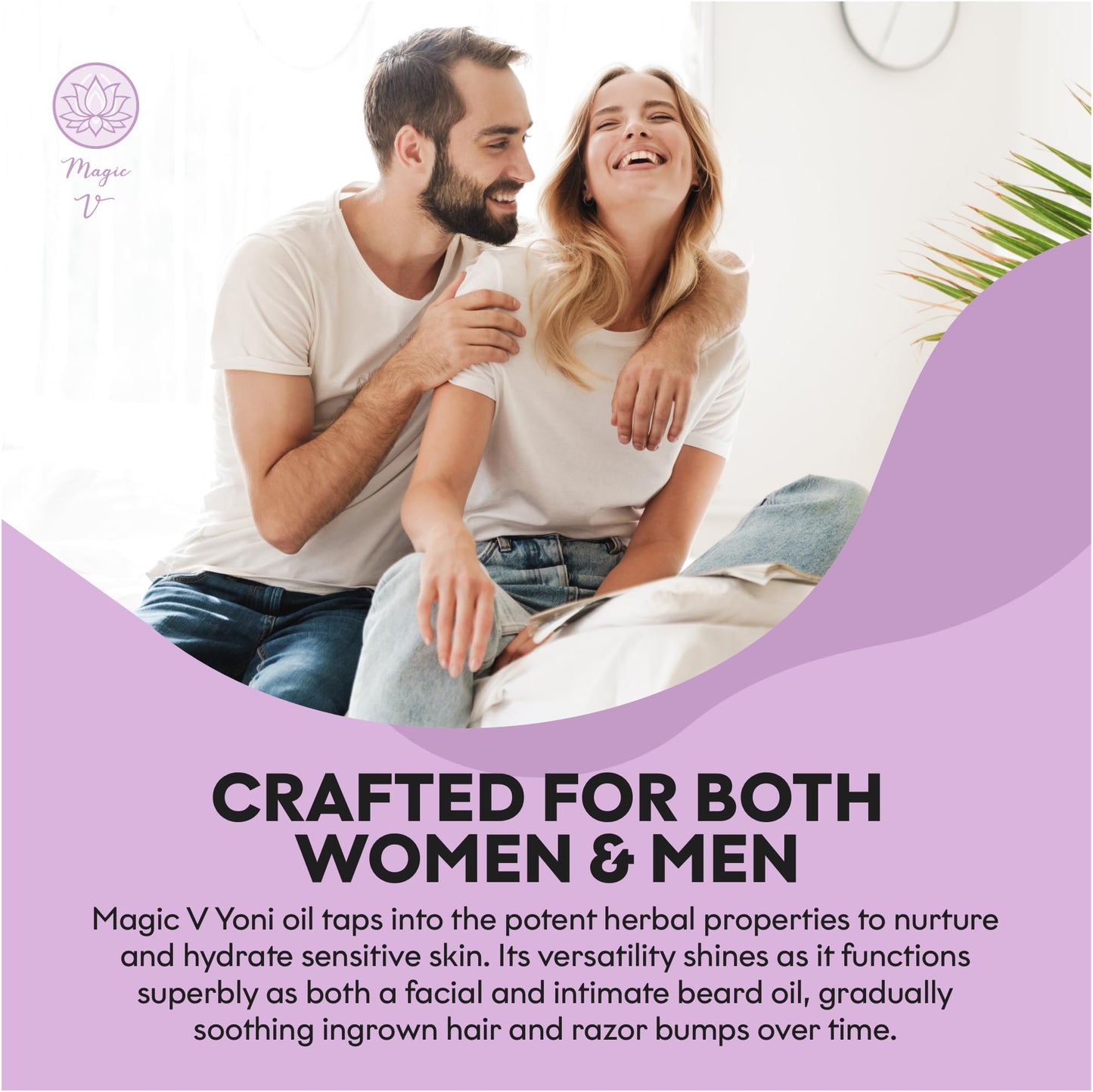 Magic V Steam Yoni Oil for Women – Organic Vaginal Care, pH Balance, Odor Control, Peach Scent