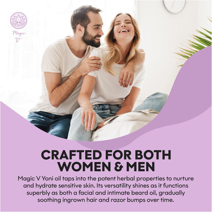 Magic V Steam Yoni Oil for Women – Organic Vaginal Care, pH Balance, Odor Control, Peach Scent