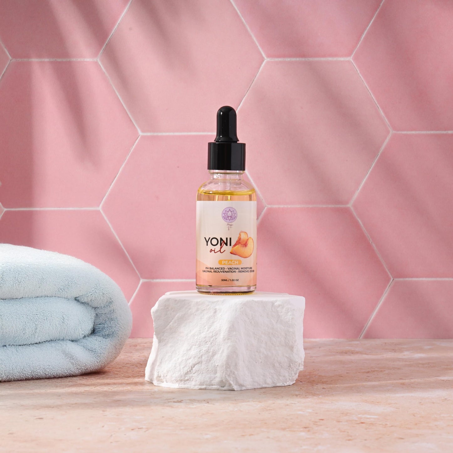 Magic V Steam Yoni Oil for Women – Organic Vaginal Care, pH Balance, Odor Control, Peach Scent
