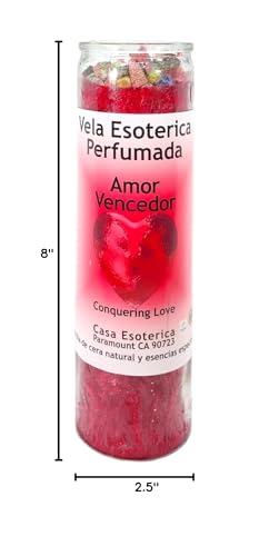 MAGICK SPACE Conquering Love Palm Wax Candle - Red | Spiritual Intention
