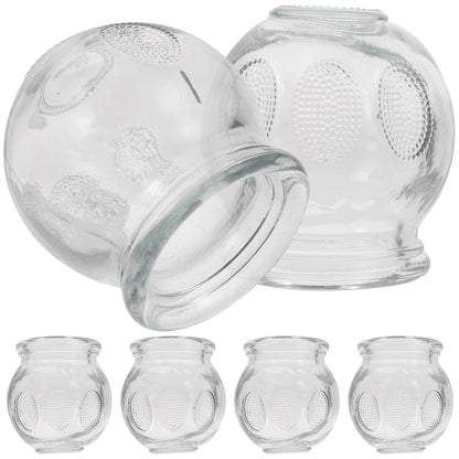 MAGICLULU Hand Tools 6 Pcs Glass Fire Cupping Set | Thick Chinese Acupoint Glass Cupping for Massage