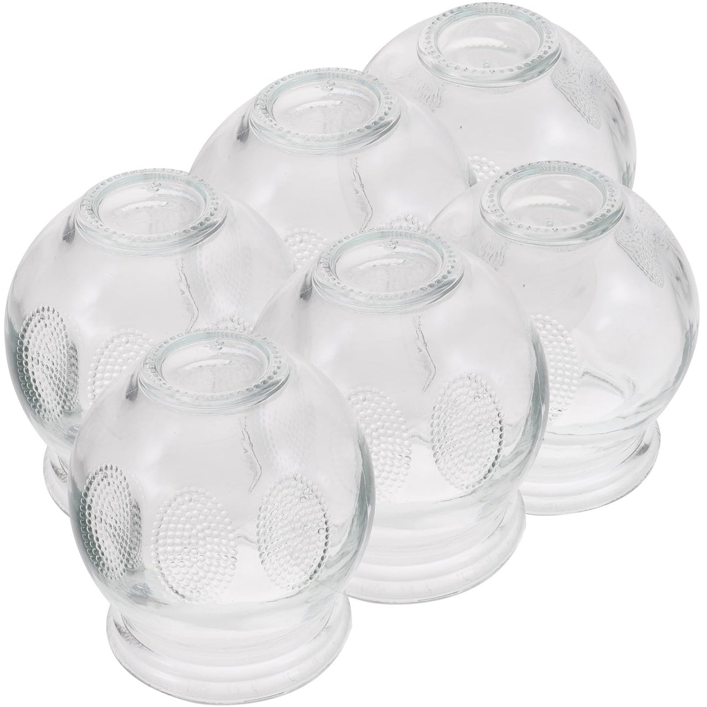 MAGICLULU Hand Tools 6 Pcs Glass Fire Cupping Set | Thick Chinese Acupoint Glass Cupping for Massage