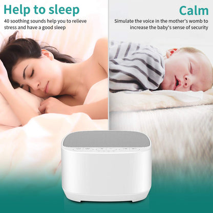 Magicteam Sleep Sound Machine – 40 Soothing Sounds, Memory Function, 32 Volume Levels, AC/USB