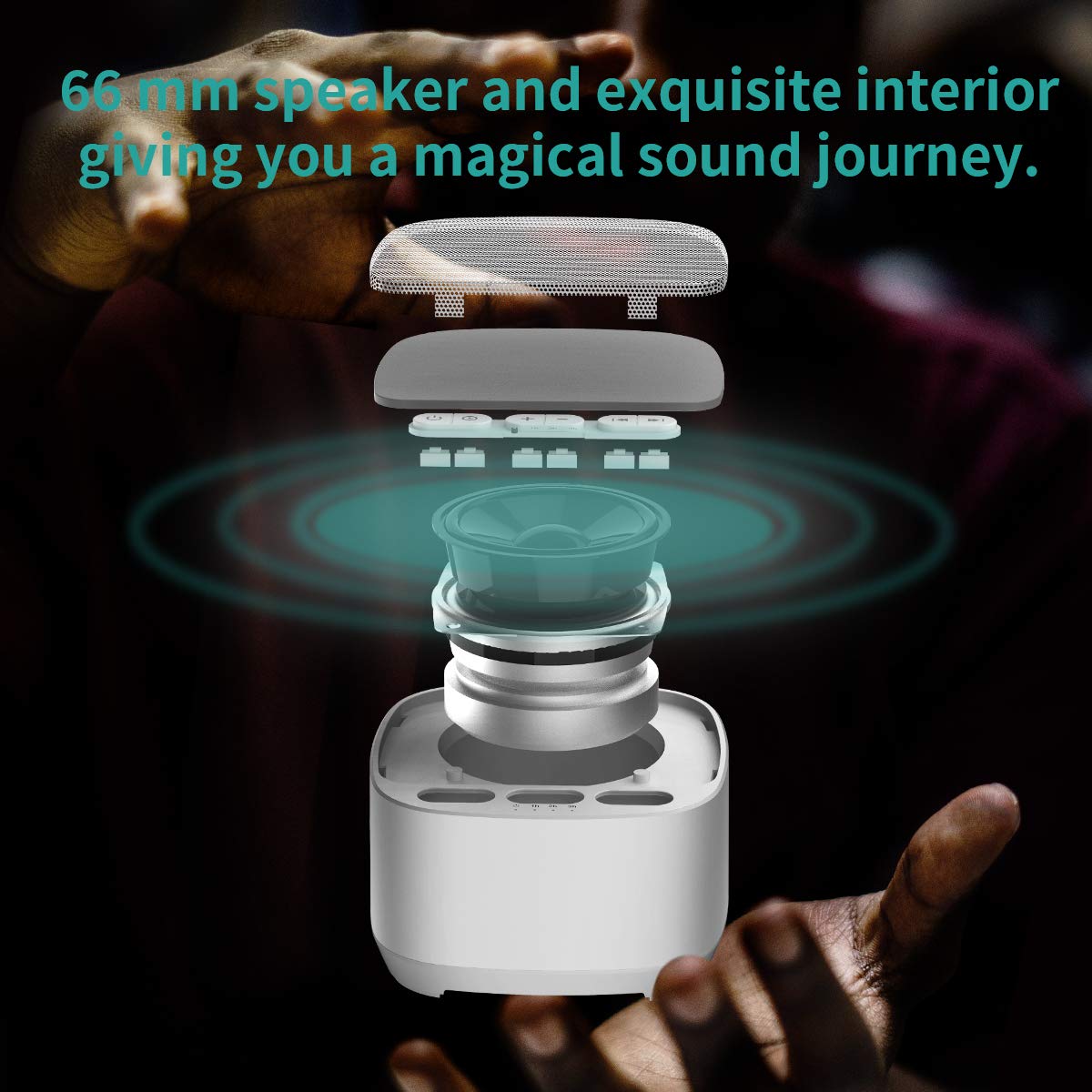 Magicteam Sleep Sound Machine – 40 Soothing Sounds, Memory Function, 32 Volume Levels, AC/USB